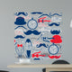 Retro Vintage Seamless Pattern Wall Decal Design 2