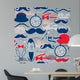 Retro Vintage Seamless Pattern Wall Decal Design 2