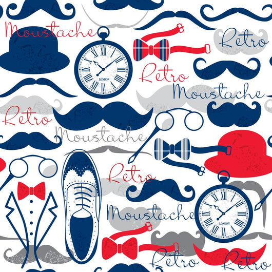 Retro Vintage Seamless Pattern Wall Decal Design 2