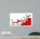 3D Human Characters Holding Puzzles Wall Decal