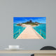 Pier to the tropical island of Caribbean Sea 