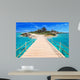 Pier to the tropical island of Caribbean Sea 