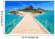 Pier to the tropical island of Caribbean Sea 