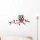 Eule auf herbstlichen Ast Wall Decal