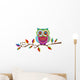 Eule auf herbstlichen Ast Wall Decal