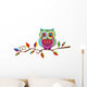 Eule auf herbstlichen Ast Wall Decal
