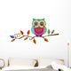 Eule auf herbstlichen Ast Wall Decal
