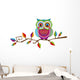 Eule auf herbstlichen Ast Wall Decal