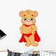 Bear Superhero Cartoon Wall Decal
