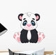 Cute Baby Panda Cartoon Wall Decal