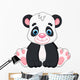 Cute Baby Panda Cartoon Wall Decal