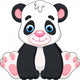 Cute Baby Panda Cartoon Wall Decal