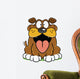 Happy Cartoon Dog Vector Wall Decal