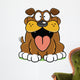 Happy Cartoon Dog Vector Wall Decal