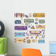 Vintage suitcases Travel Wall Decal