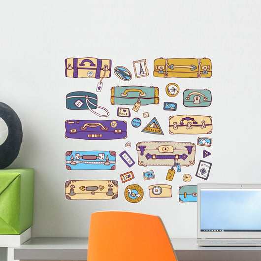 Vintage suitcases Travel Wall Decal
