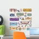 Vintage suitcases Travel Wall Decal