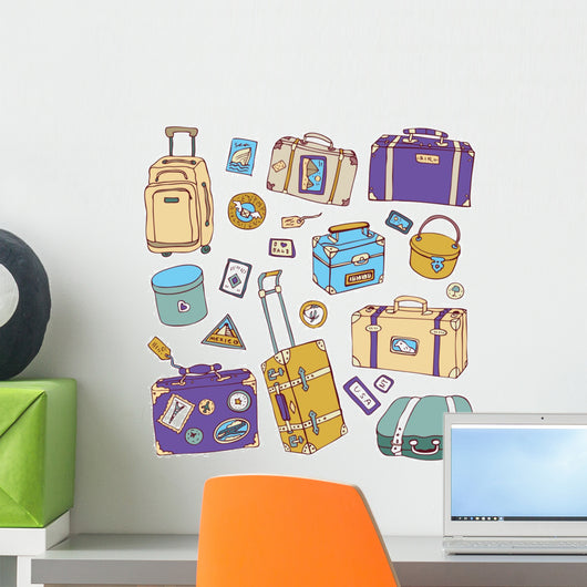 Vintage suitcases Travel Wall Decal