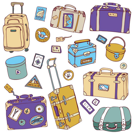Vintage suitcases Travel Wall Decal