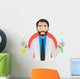 Scientist Keeps Test Tubes Wall Decal