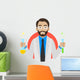 Scientist Keeps Test Tubes Wall Decal