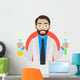 Scientist Keeps Test Tubes Wall Decal