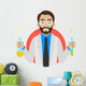 Scientist Keeps Test Tubes Wall Decal