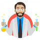 Scientist Keeps Test Tubes Wall Decal