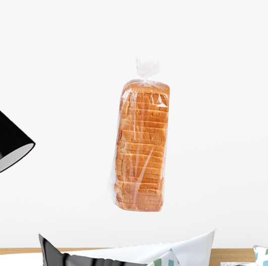 Sliced bread in plastic. Wall Decal