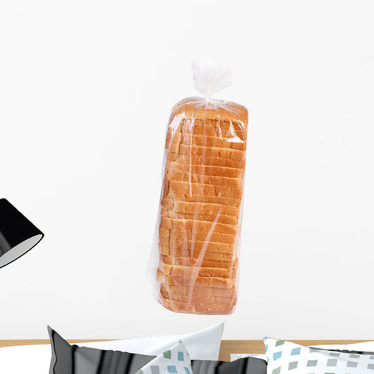 Sliced bread in plastic. Wall Decal