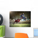 Two Football Players Striking Wall Decal