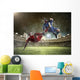 Two Football Players Striking Wall Decal