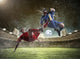 Two Football Players Striking Wall Decal