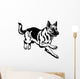 german shepherd black white Wall Decal
