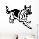 german shepherd black white Wall Decal
