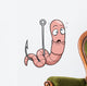 Vector illustration cartoon worm Wall Decal