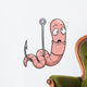 Vector illustration cartoon worm Wall Decal