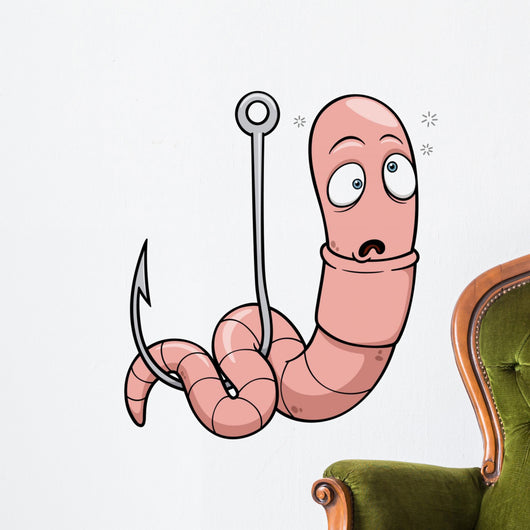 Vector illustration cartoon worm Wall Decal