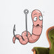 Vector illustration cartoon worm Wall Decal