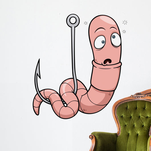 Vector illustration cartoon worm Wall Decal