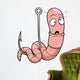 Vector illustration cartoon worm Wall Decal