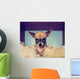 Cute Chihuahua Blanket with Wall Decal