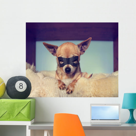 Cute Chihuahua Blanket with Wall Decal