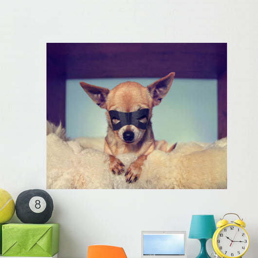 Cute Chihuahua Blanket with Wall Decal