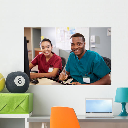 Male and Female Nurse Working 