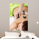 Beautiful woman lying on spa salon. 