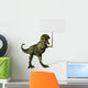 A T-Rex dinosaur holding a blank sign - 3D render Wall Decal