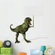A T-Rex dinosaur holding a blank sign - 3D render Wall Decal