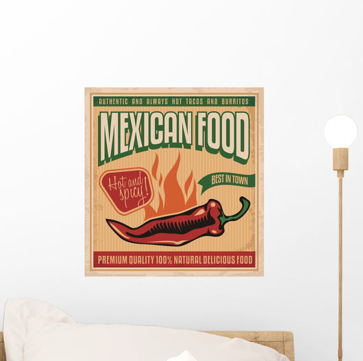 Vintage poster for Mexican food 