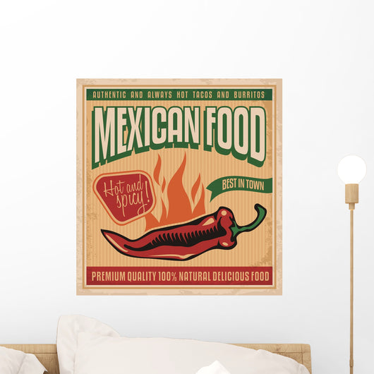 Vintage poster for Mexican food 